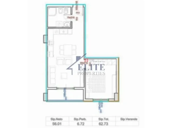 Tirane, shitet apartament 1+1 Kati 2, 63 m² 150.000 € (Rruga Bardhyl)