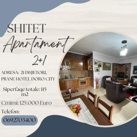 Tirane, shitet apartament 115 m² 125.000 Euro (prane hotel Doro City)