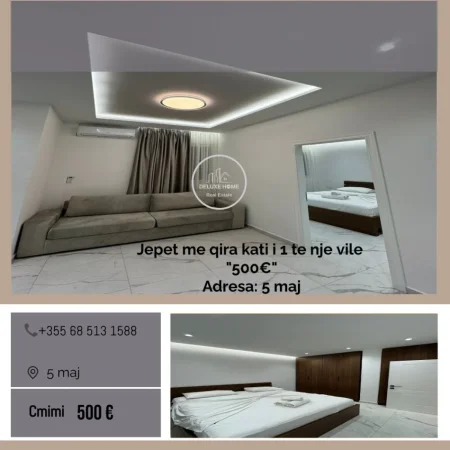 Tirane, jepet me qera apartament 1+1 Kati 1, 75 m² 500 € (5 MAJ)