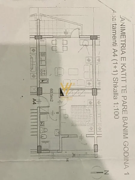 Golem, shitet apartament 1+1+Ballkon Kati 2, 67 m² 69.600 € (GOLEM)