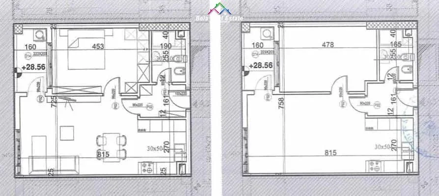 Tirane, shes apartament 1+1+Ballkon Kati 8, 57 m² 99.000 € (Rruga e Dibres)