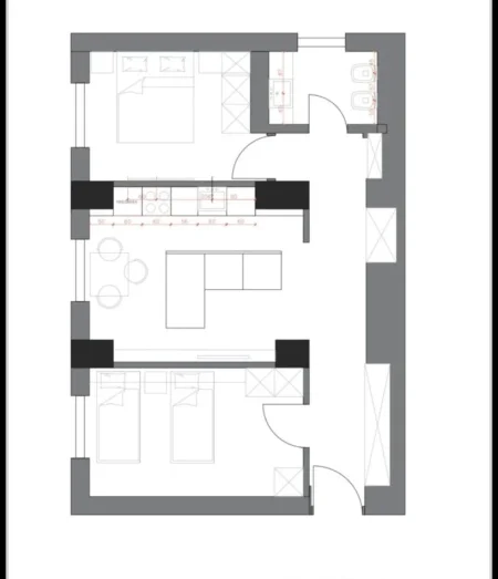 Tirane, shes apartament 2+1 Kati 4, 76 m² 195.000 € (Myslym shyri)