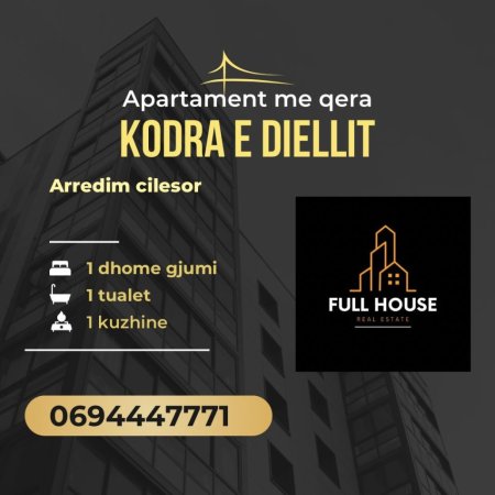 Tirane, jepet me qera apartament 1+1 Kati 3, 72 m² 450 € (Kodra e Diellit)