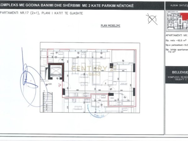 Shqiperi, shitet 2+1+Ballkon Kati 6, 112 m² 179.000 € (Rruga E Elbasanit)
