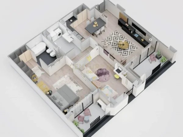 Tirane, shes apartament 2+1+Aneks+Ballkon Kati 7, 126 m² 190.000 € (Riverside Residences)