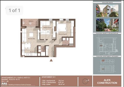 Tirane, shitet apartament Kati 5, 85 m² 63.000 Euro
