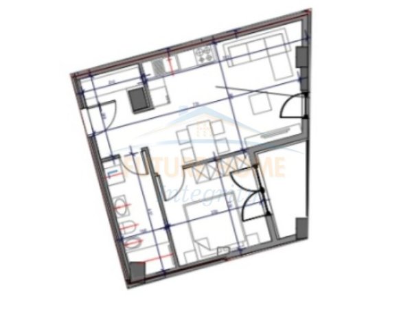 Tirane, shitet apartament 1+1+Ballkon Kati 9, 66 m² 134.685 € (BULEVARDI I RI TIRANE)