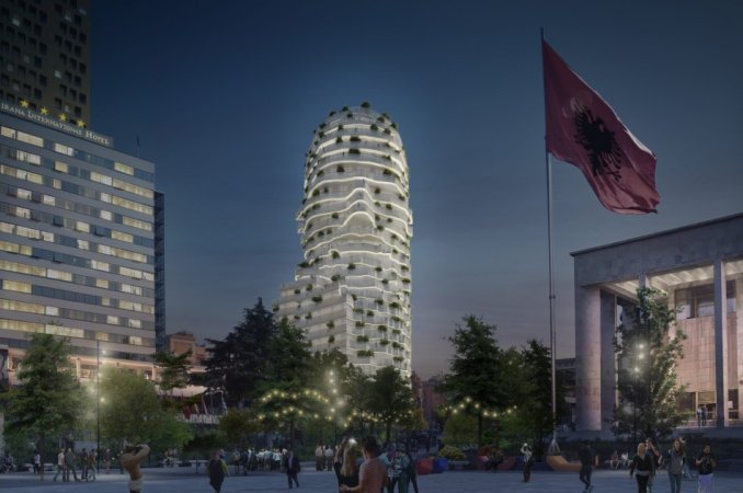 Tirane, shitet apartament 2+1+Ballkon Kati 12, 159 m² (në Qendër te Tiranes)
