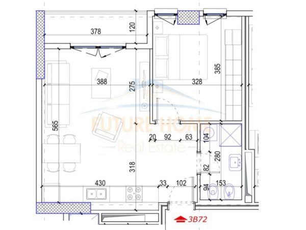 Tirane, shitet apartament 1+1 Kati 7, 65 m² 64.890 € (Univers City)