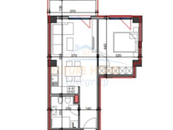 Tirane, shitet apartament 1+1+Ballkon Kati 4, 68 m² 117.130 € (Rruga e Kavajes)