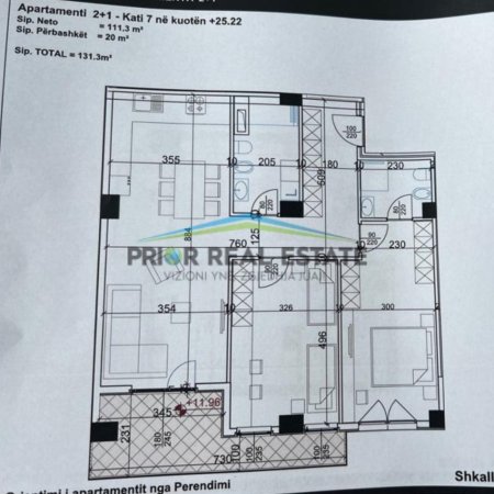 Tirane, shitet apartament 2+1 Kati 6, 131 m² 188.900 € (Kompleksi Aura , Laprake)