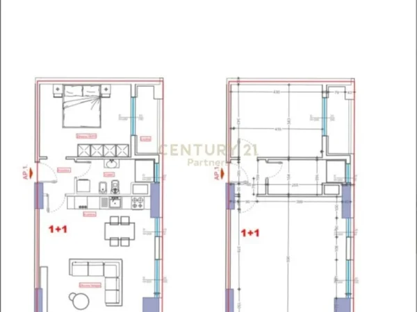 Tirane, shes apartament 1+1+Aneks+Ballkon Kati 9, 78 m² 129.030 € (BULEVARDI I RI)