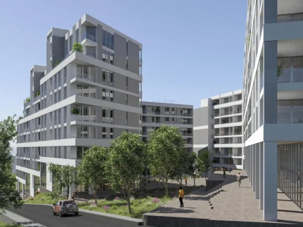 Tirane, shes apartament 1+1+Ballkon Kati 3, 66 m² 73.000 € (Forest Residence, Shkoze -12 min ne kembe nga Liqeni i Farkes)