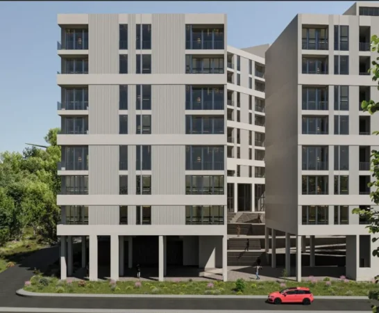 Tirane, shes apartament 1+1+Ballkon Kati 3, 66 m² 73.000 € (Forest Residence, Shkoze -12 min ne kembe nga Liqeni i Farkes)