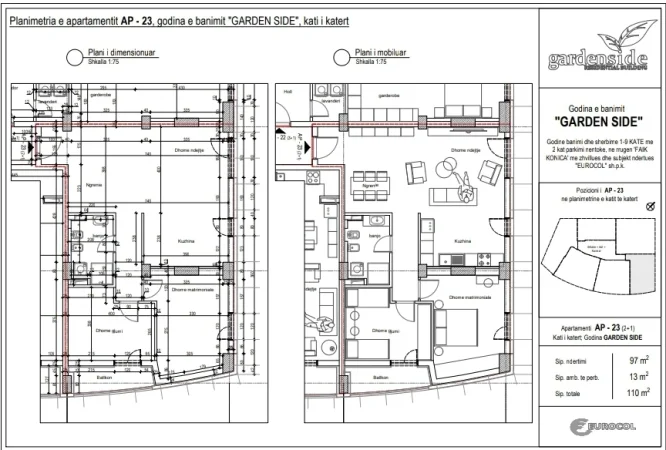 Tirane, jepet me qera Kati 4, 110 m² 1.199 € (Faik Konica)