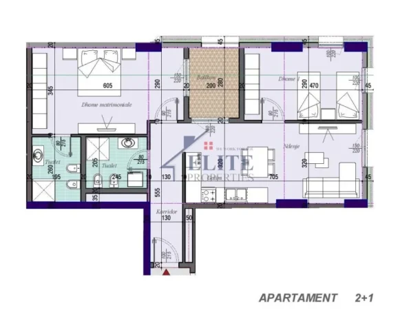 Tirane, shitet apartament 2+1+Ballkon Kati 2, 115 m² 138.240 € (Tirana Entry II)