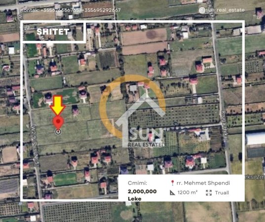 Shkoder, shitet toke , 1.200 m² (RR. MEHMET SHPENDI)