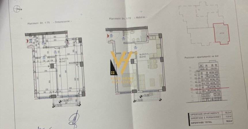 Tirane, jepet me qera apartament 1+1+Ballkon Kati 4, 70 m² 248.500 € (RRUGA E KOSOVAREVE)