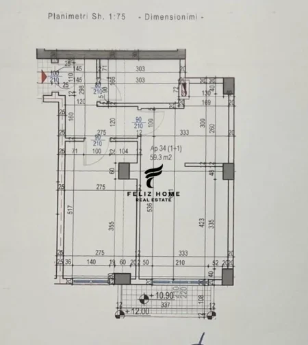 Tirane, shitet apartament 2+1+Ballkon Kati 4, 70 m² 248.100 € (RRUGA E KOSOVAREVE)