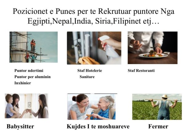 Tirane, Për të gjitha bizneset që kërkojnë punëtorë të kualifikuar nga jashtë, ne ofrojmë shërbime rekrutimi profesionale për të përmbushur nevojat tuaja.