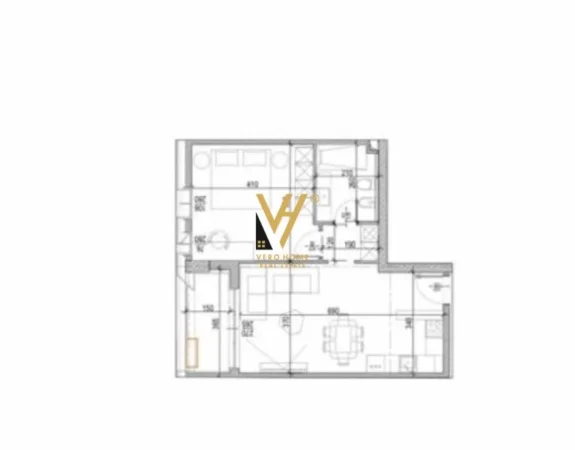 Tirane, shitet apartament 1+1+Ballkon Kati 3, 76 m² 141.730 € (KOMPLEKSI RIVERSIDE)