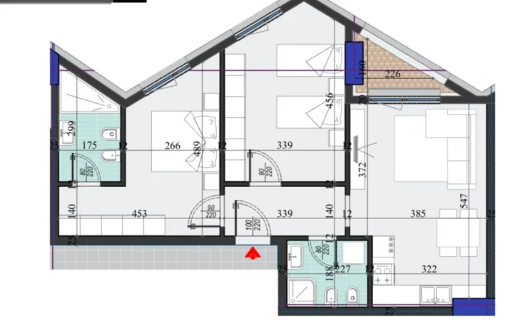 Tirane, shitet apartament 2+1 Kati 8, 97 m² 143.500 € (Rr. Dritan Hoxha)