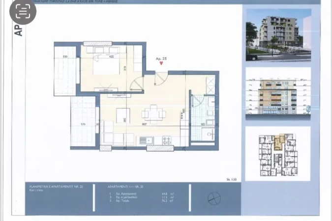 Durres, shitet apartament 1+1 , 