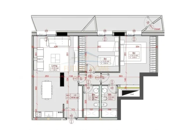 Tirane, shitet apartament Kati 8, 126 m² 405.000 € (Altana Luxury Residence)