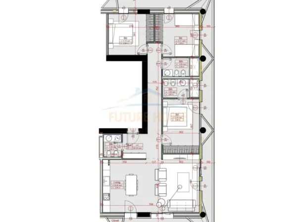 Tirane, shitet apartament 3+1+Ballkon Kati 1, 192 m² 640.000 € (Altana Luxury Residence)