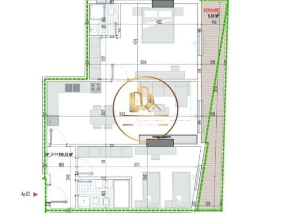 Tipologji apartamentesh 2+1 për shitje (kati i parë banim) pranë Universitetit Bujqësor, Kamëz!