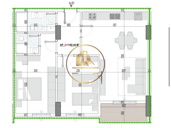 Tipologji apartamentesh 2+1 për shitje (kati i parë banim) pranë Universitetit Bujqësor, Kamëz!