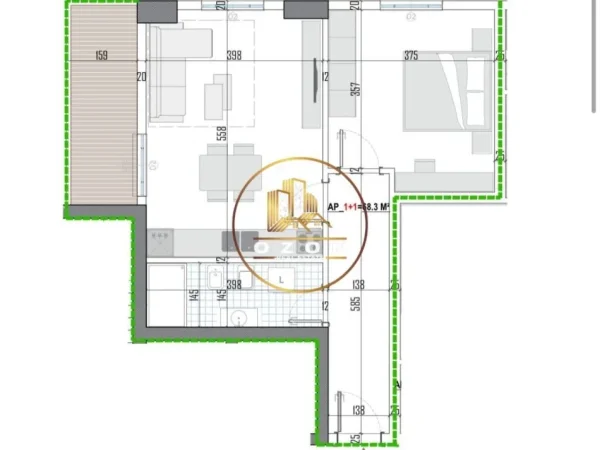Tipologji apartamentesh 1+1 për shitje (kati i parë banim) pranë Universitetit Bujqësor, Kamëz!