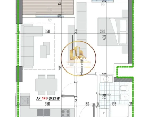 Tipologji apartamentesh 1+1 për shitje (kati i parë banim) pranë Universitetit Bujqësor, Kamëz!
