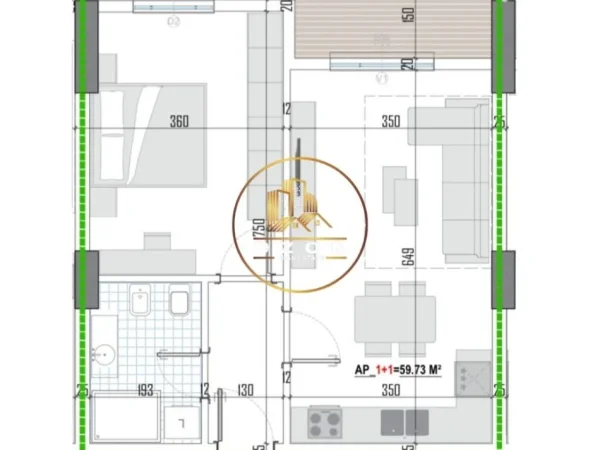 Tipologji apartamentesh 1+1 për shitje (kati i parë banim) pranë Universitetit Bujqësor, Kamëz!