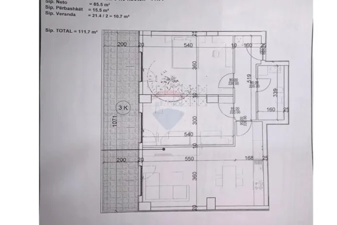 Tirane, shitet apartament 2+1 , 111 m² 156.400 € (Rruga Dritan Hoxha - Laprakë)