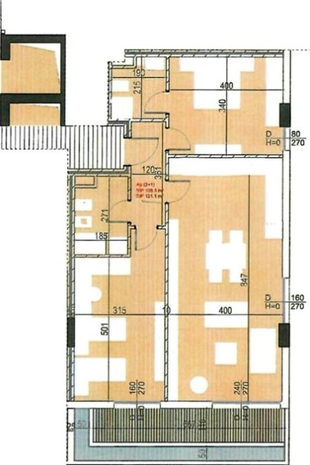 Tirane, shitet apartament 2+1+A+BLK Kati 1, 121 m² 169.000 Euro (Kompleksi ASL) PARK28869