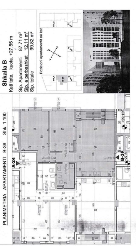 Tirane, shitet apartament 2+1+BLK Kati 6, 104 m² 114.000 Euro (Rruga Xhanfize keko)