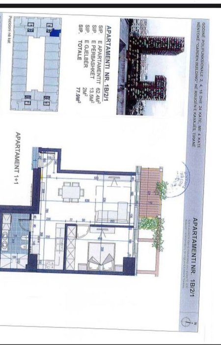 Tirane, shitet apartament 1+1+BLK Kati 3, 78 m² 128.000 Euro (rruga Kavajes)