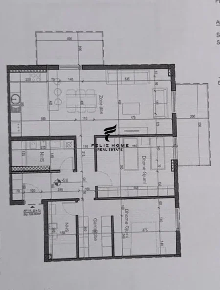 Tirane, shitet apartament OKAZION 2+1+Ballkon Kati 1, 147 m² 212.000 € (SAUK)