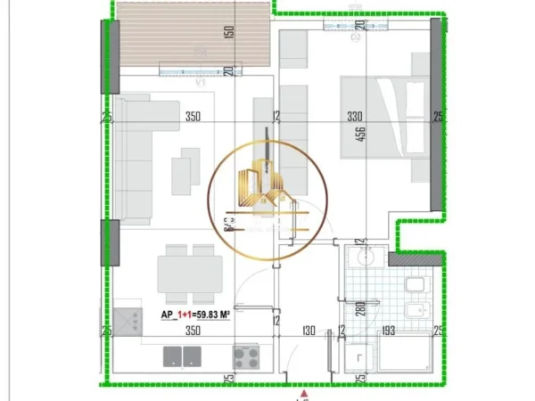 Tipologji apartamentesh 1+1 për shitje (kati i dytë banim) pranë Universitetit Bujqësor, Kamëz!