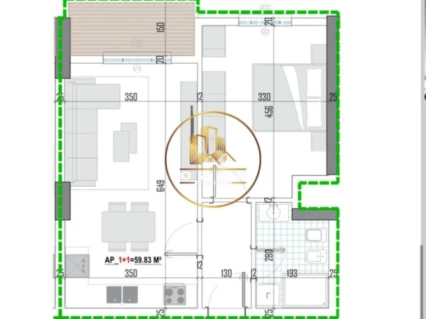 Tipologji apartamentesh 1+1 për shitje (kati i tretë banim) pranë Universitetit Bujqësor, Kamëz!
