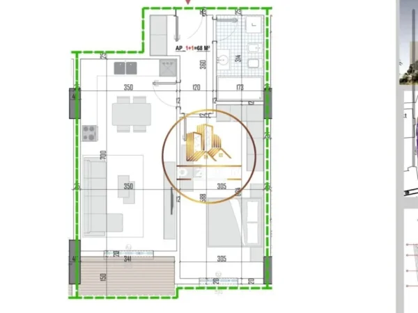 Tipologji apartamentesh 1+1 për shitje (kati i tretë banim) pranë Universitetit Bujqësor, Kamëz!