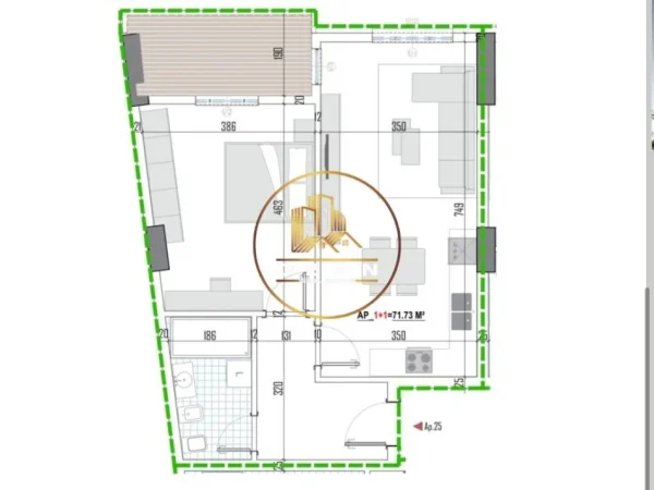Tipologji apartamentesh 1+1 për shitje (kati i tretë banim) pranë Universitetit Bujqësor, Kamëz!