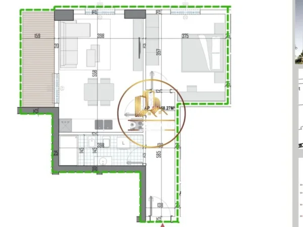 Tipologji apartamentesh 1+1 për shitje (kati i tretë banim) pranë Universitetit Bujqësor, Kamëz!