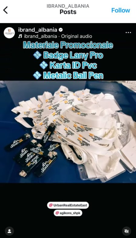 Tirane, ofroj Artikuj promocional