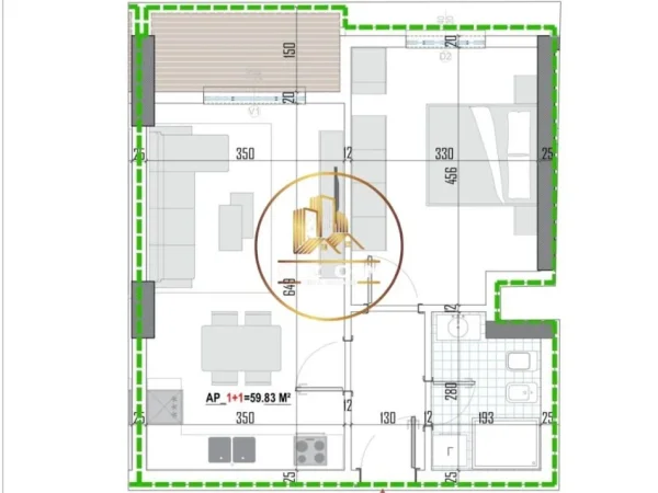 Tipologji apartamentesh 1+1 për shitje (kati i katërt banim) pranë Universitetit Bujqësor, Kamëz!