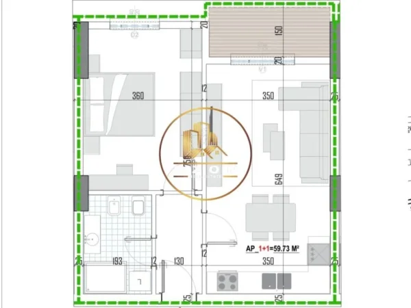 Tipologji apartamentesh 1+1 për shitje (kati i katërt banim) pranë Universitetit Bujqësor, Kamëz!