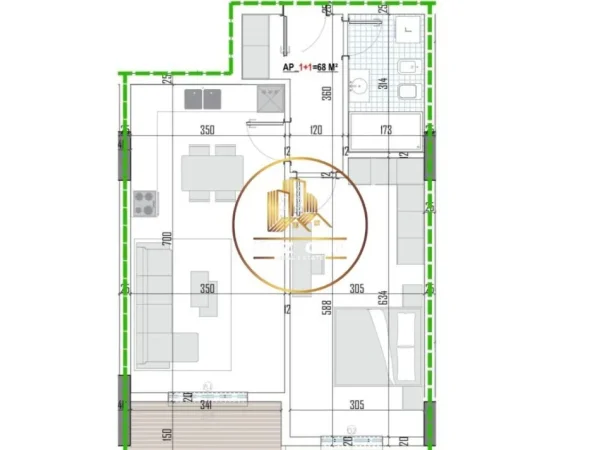 Tipologji apartamentesh 1+1 për shitje (kati i katërt banim) pranë Universitetit Bujqësor, Kamëz!