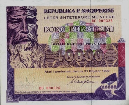 Tirane, blej bono privatizimi 3.000 €