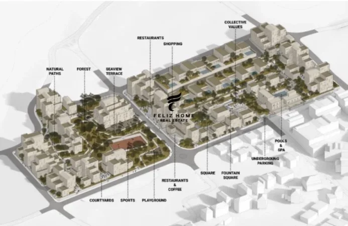 Dhermi - Palase, shitet apartament 2+1 Kati 3, 107 m² 302.000 € (SQUARE VILLAGE)